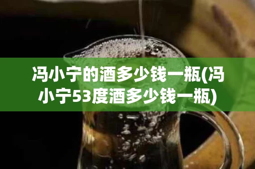 冯小宁的酒多少钱一瓶(冯小宁53度酒多少钱一瓶)