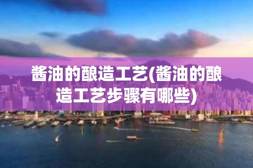 酱油的酿造工艺(酱油的酿造工艺步骤有哪些)