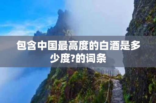 包含中国最高度的白酒是多少度?的词条