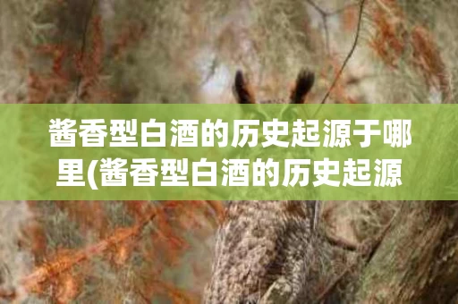 酱香型白酒的历史起源于哪里(酱香型白酒的历史起源于哪里呢)