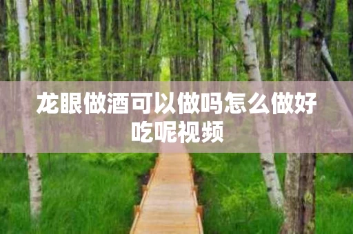 龙眼做酒可以做吗怎么做好吃呢视频