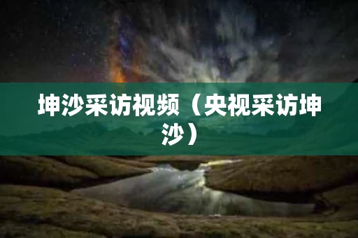 坤沙采访视频（央视采访坤沙）
