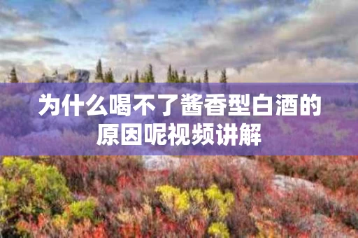 为什么喝不了酱香型白酒的原因呢视频讲解
