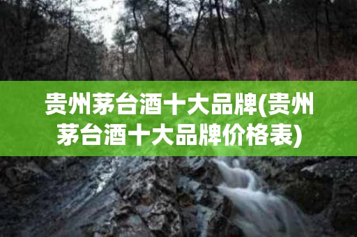 贵州茅台酒十大品牌(贵州茅台酒十大品牌价格表)