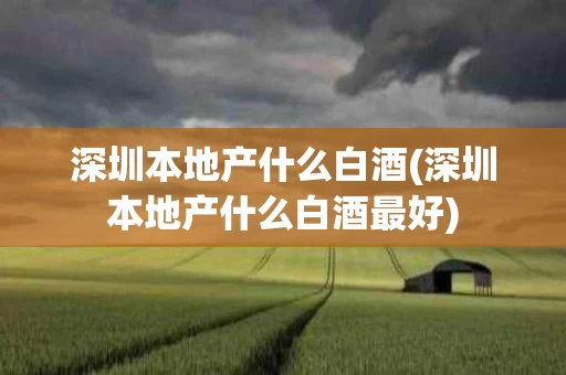 深圳本地产什么白酒(深圳本地产什么白酒最好)
