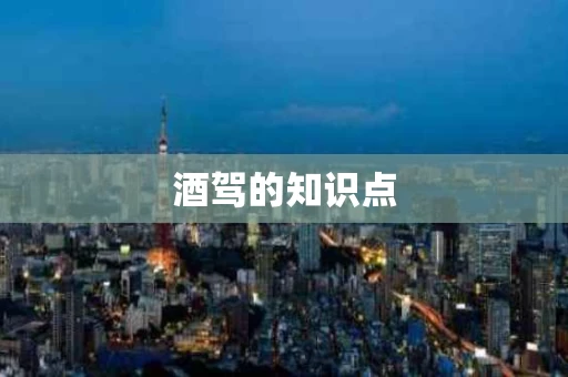 酒驾的知识点