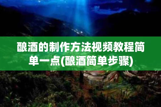 酿酒的制作方法视频教程简单一点(酿酒简单步骤)