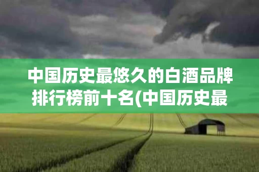 中国历史最悠久的白酒品牌排行榜前十名(中国历史最悠久的白酒品牌排行榜前十名有哪些)