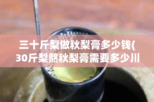 三十斤梨做秋梨膏多少钱(30斤梨熬秋梨膏需要多少川贝)
