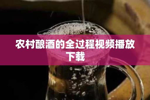 农村酿酒的全过程视频播放下载