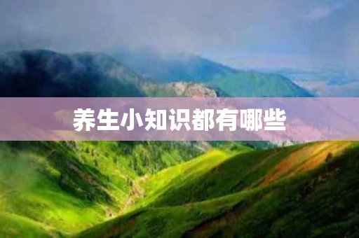 养生小知识都有哪些