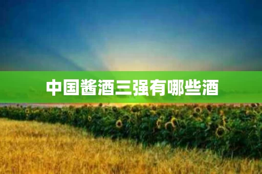 中国酱酒三强有哪些酒