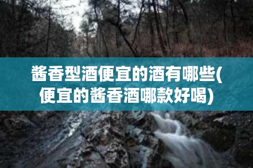 酱香型酒便宜的酒有哪些(便宜的酱香酒哪款好喝)