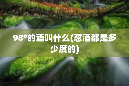 98°的酒叫什么(怼酒都是多少度的)