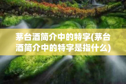 茅台酒简介中的特字(茅台酒简介中的特字是指什么)