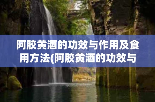 阿胶黄酒的功效与作用及食用方法(阿胶黄酒的功效与作用及食用方法视频)
