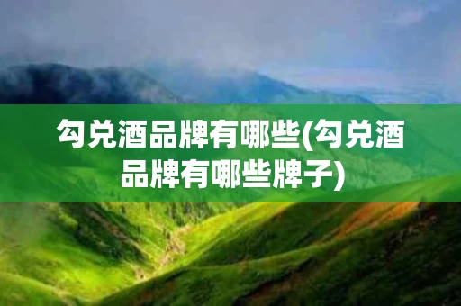 勾兑酒品牌有哪些(勾兑酒品牌有哪些牌子)