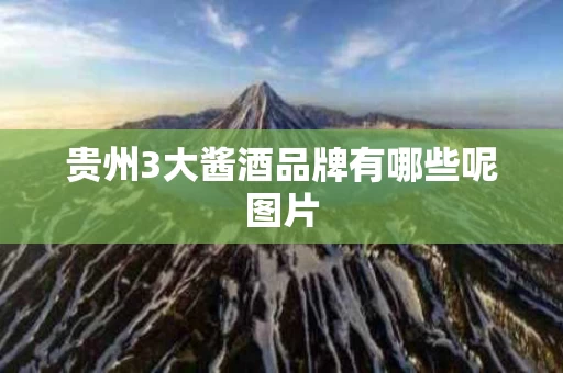 贵州3大酱酒品牌有哪些呢图片