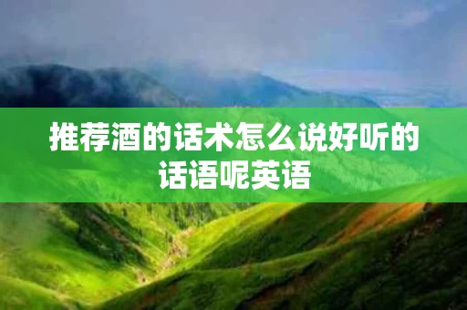 推荐酒的话术怎么说好听的话语呢英语