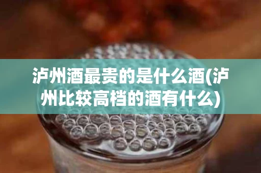 泸州酒最贵的是什么酒(泸州比较高档的酒有什么)