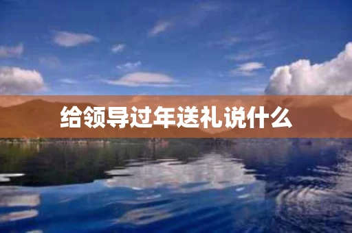 给领导过年送礼说什么