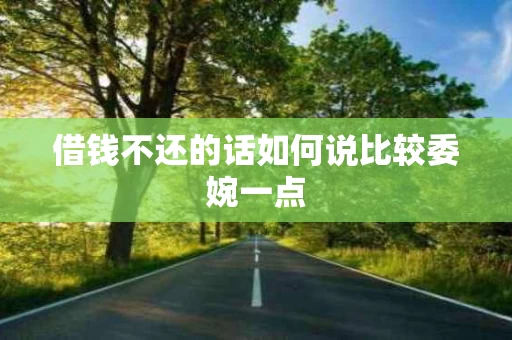 借钱不还的话如何说比较委婉一点