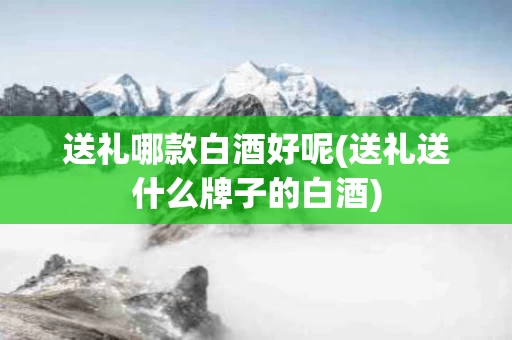 送礼哪款白酒好呢(送礼送什么牌子的白酒)