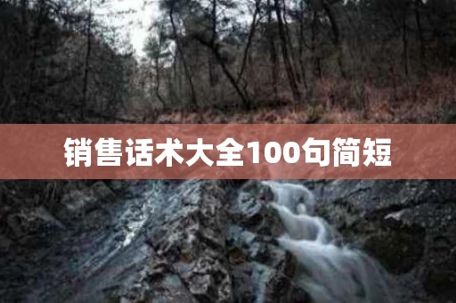 销售话术大全100句简短