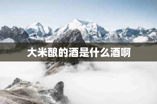 大米酿的酒是什么酒啊