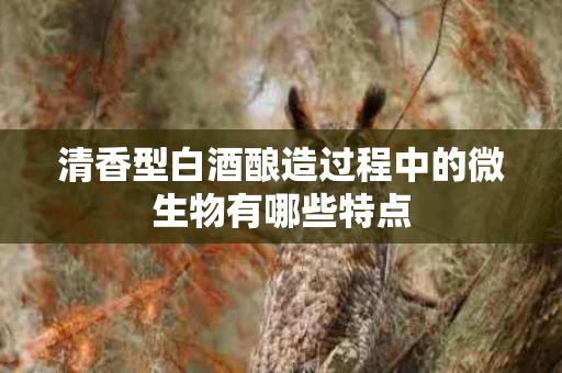 清香型白酒酿造过程中的微生物有哪些特点