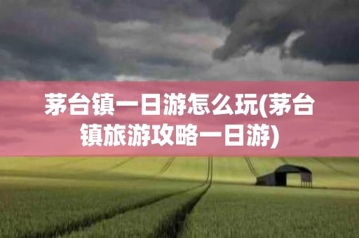 茅台镇一日游怎么玩(茅台镇旅游攻略一日游)