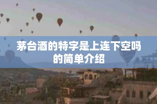 茅台酒的特字是上连下空吗的简单介绍