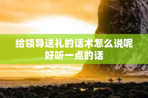 给领导送礼的话术怎么说呢好听一点的话