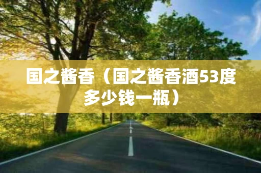 国之酱香（国之酱香酒53度多少钱一瓶）