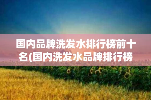 国内品牌洗发水排行榜前十名(国内洗发水品牌排行榜前五名是什么)