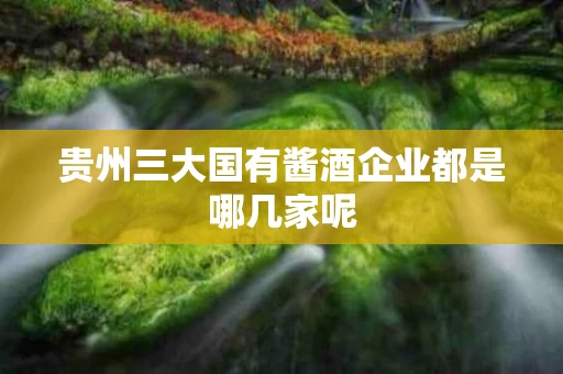 贵州三大国有酱酒企业都是哪几家呢