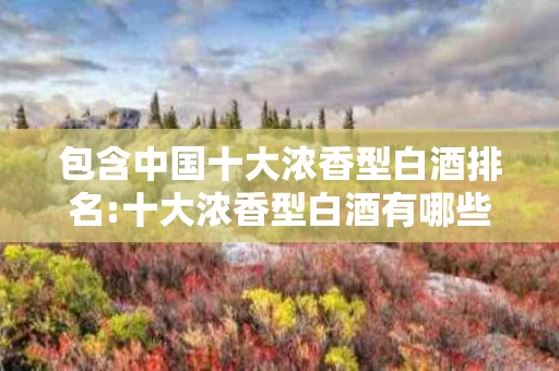 包含中国十大浓香型白酒排名:十大浓香型白酒有哪些?的词条