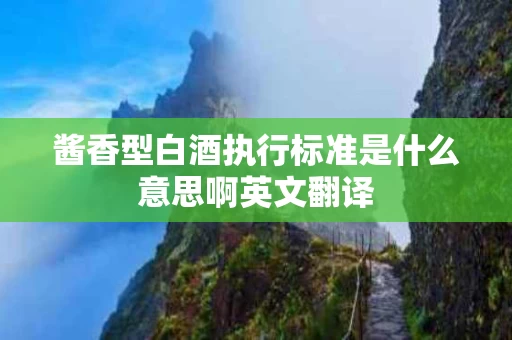酱香型白酒执行标准是什么意思啊英文翻译