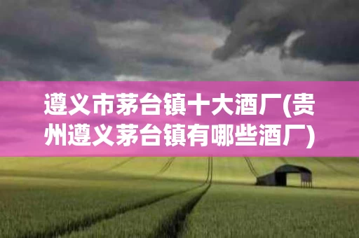 遵义市茅台镇十大酒厂(贵州遵义茅台镇有哪些酒厂)