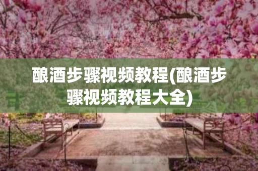 酿酒步骤视频教程(酿酒步骤视频教程大全)