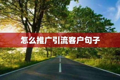怎么推广引流客户句子