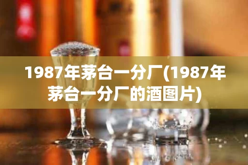 1987年茅台一分厂(1987年茅台一分厂的酒图片)