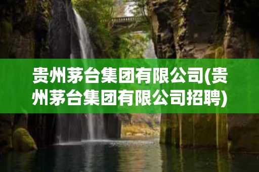 贵州茅台集团有限公司(贵州茅台集团有限公司招聘)