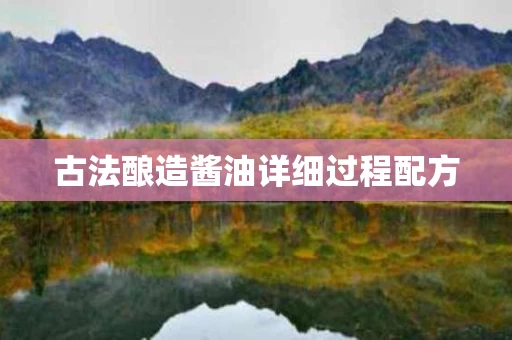 古法酿造酱油详细过程配方
