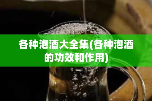 各种泡酒大全集(各种泡酒的功效和作用)