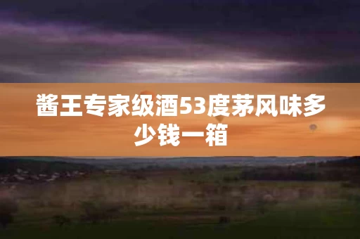 酱王专家级酒53度茅风味多少钱一箱