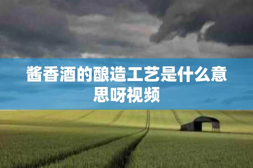 酱香酒的酿造工艺是什么意思呀视频