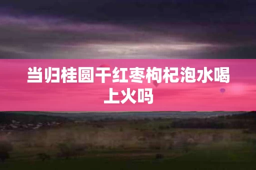 当归桂圆干红枣枸杞泡水喝上火吗