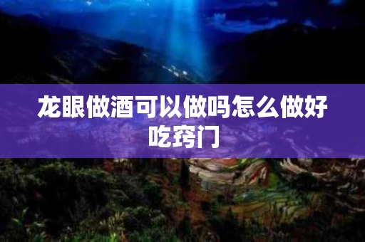 龙眼做酒可以做吗怎么做好吃窍门