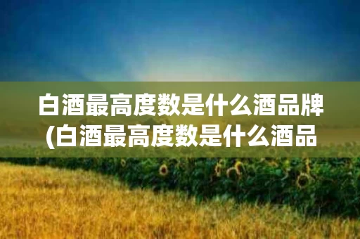 白酒最高度数是什么酒品牌(白酒最高度数是什么酒品牌的)